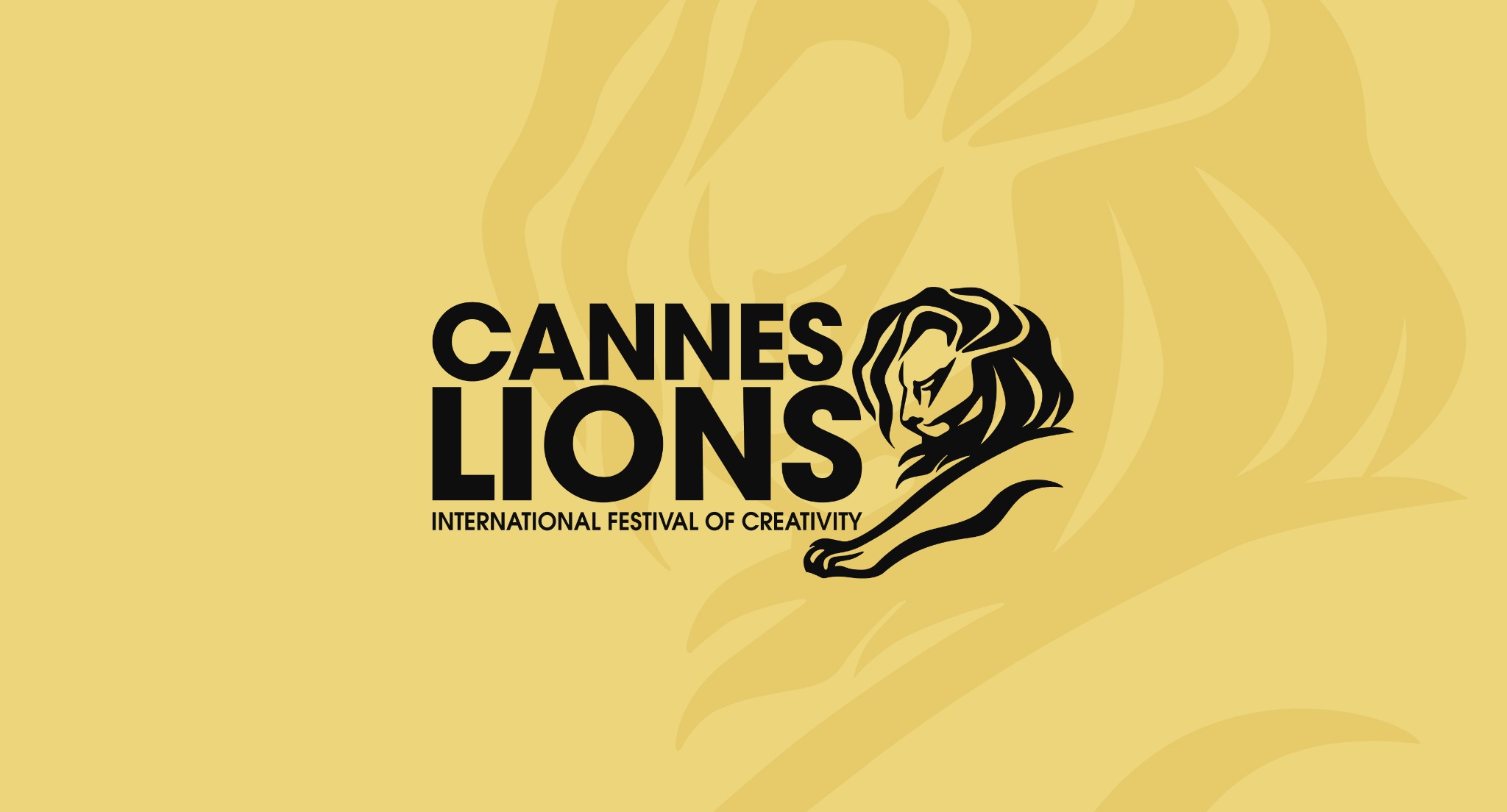 Cannes Lions logo on a gold background