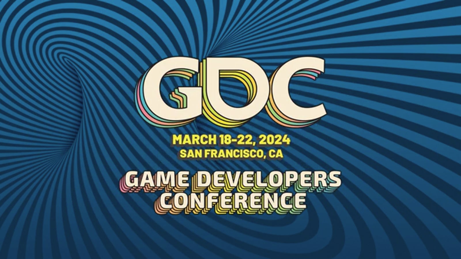 GDC 2024 sizzle reel thumbnail with the Game Developers Conference logo and event dates
